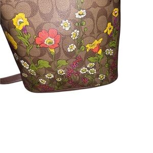 Coach Brown Floral Shoulder Bag